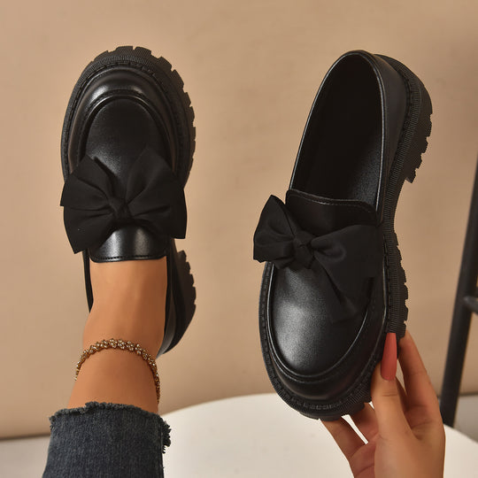 Damen modische Ballerinas mit dekorativer Schleifenverzierung und rutschfester Sohle R&B