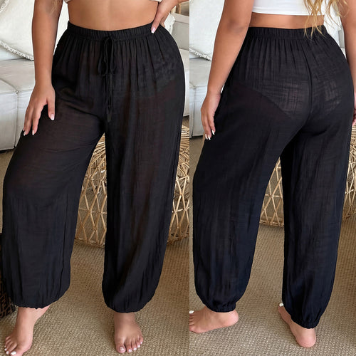 Damen luftige Freizeithose mit elastischem Bund R&B