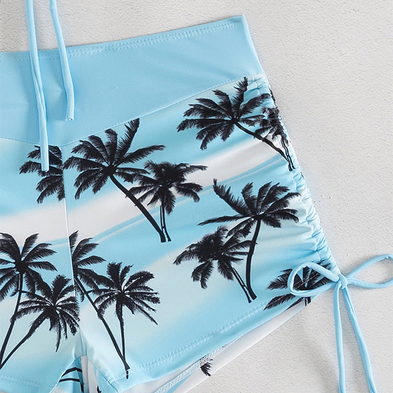 Damen Bikini-Set mit raffiniertem Knoten-Design und hoch geschnittenen Shorts R&B
