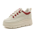 Damen Plattform Sneakers mit modischer Gummisohle und atmungsaktiver Oberkonstruktion R&B