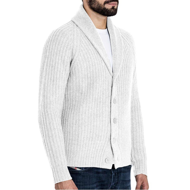 Herren Strickjacke mit modernem Schalkragen R&B