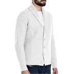 Herren Strickjacke mit modernem Schalkragen