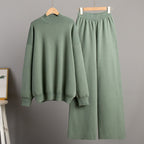 Damen komfortables Strick-Ensemble mit weitem Schnitt R&B