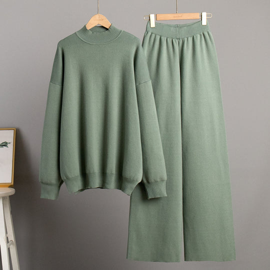 Damen komfortables Strick-Ensemble mit weitem Schnitt R&B