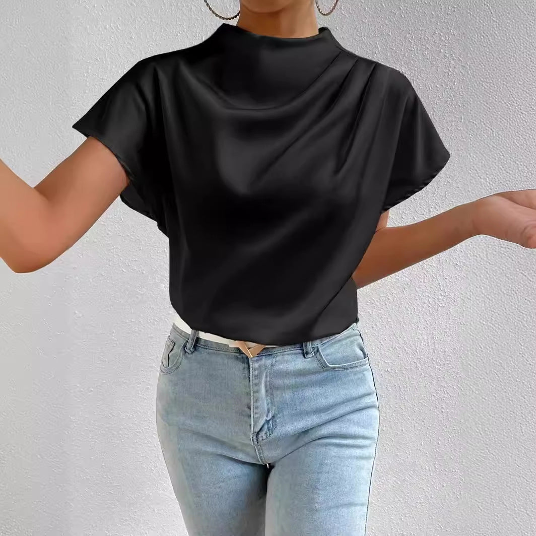 Damen ierte Bluse mit elegantem Stehkragen R&B