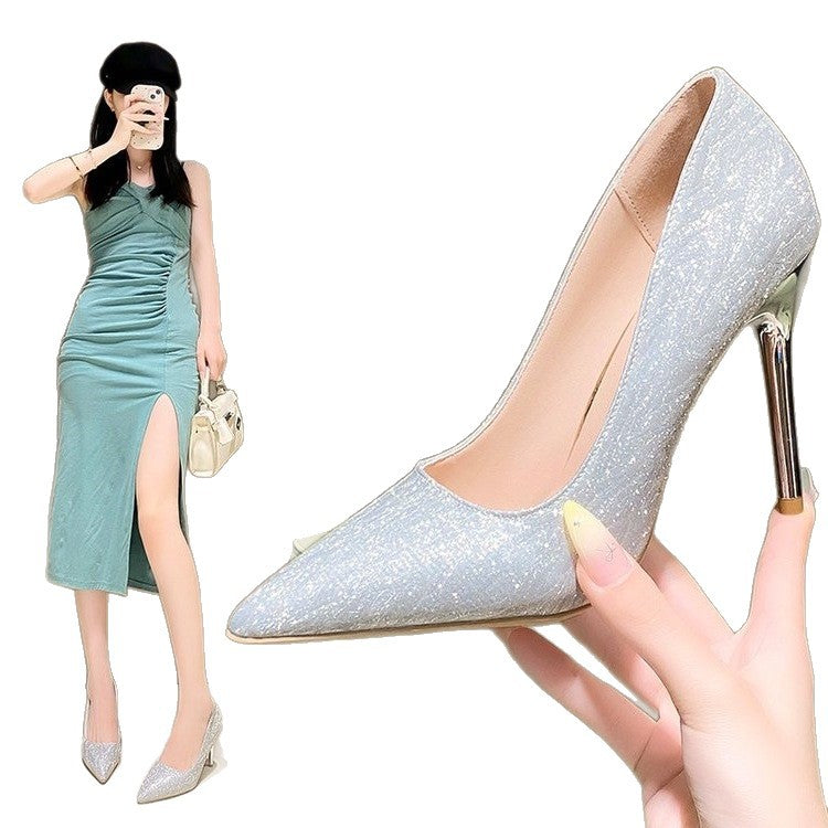 Damen Glamouröse High Heels mit funkelnden Strass-Applikationen R&B