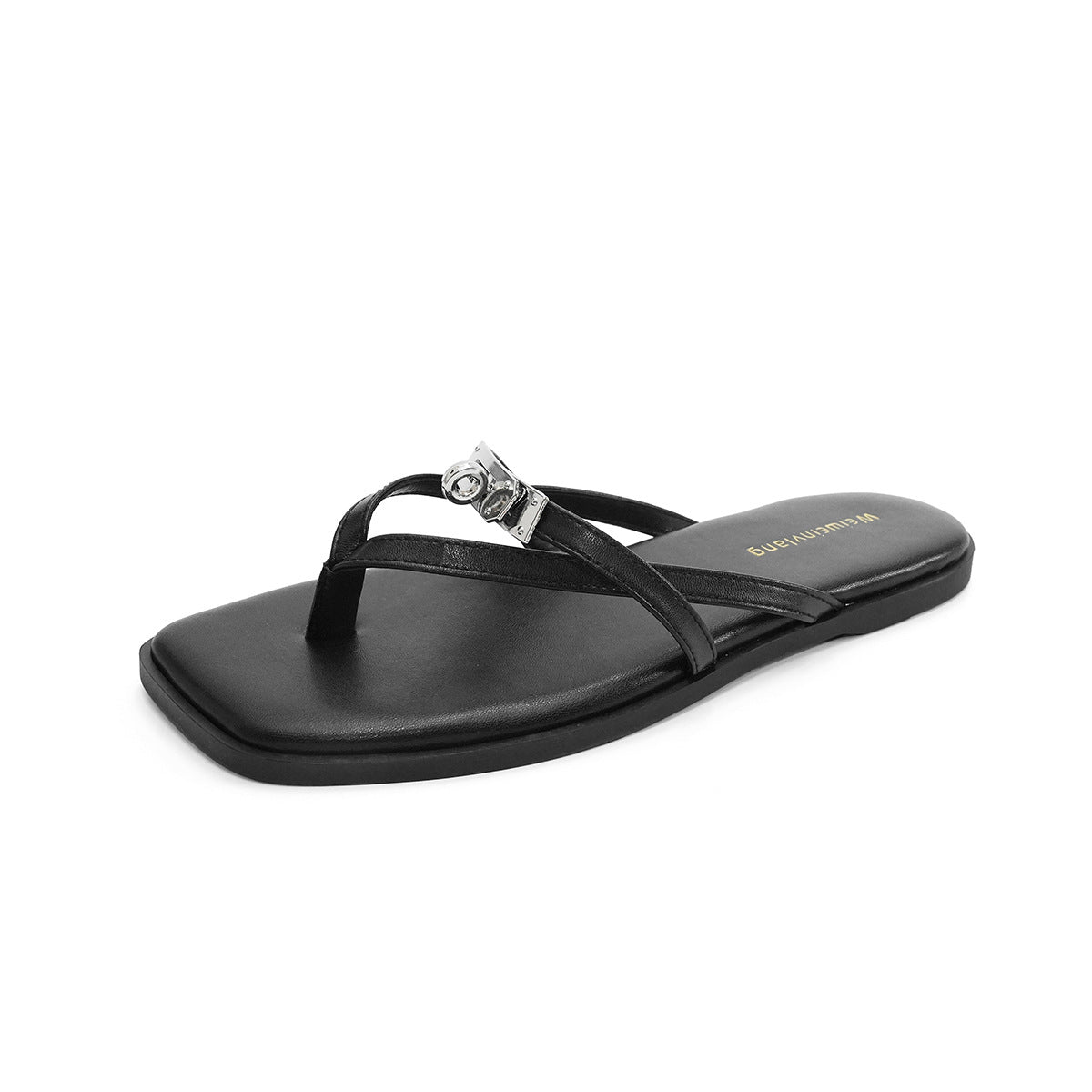 Damen Flip-Flops mit elegantem Riemendesign und modischem Schmuckdetail