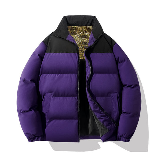 Herren isolierte Steppjacke mit hohem Kragen und praktischen Taschen R&B