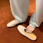 Damen elegante Mules aus hochwertigem Leder mit Komfortsohle