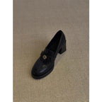 Damen klassisch-elegante Loafers mit Blockabsatz R&B