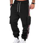 Herren nan sportliche Cargojogginghose mit Kordelzug und Klappentaschen R&B
