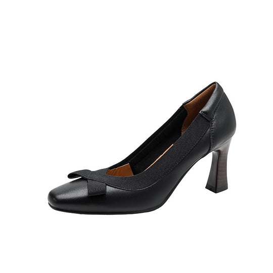Damen Elegante Pumps mit modischem Riemen und Schleifen-Detail R&B