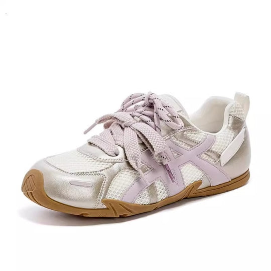 Damen Sportliche Sneakers mit atmungsaktiver Netzstruktur und reflektierenden Akzenten R&B