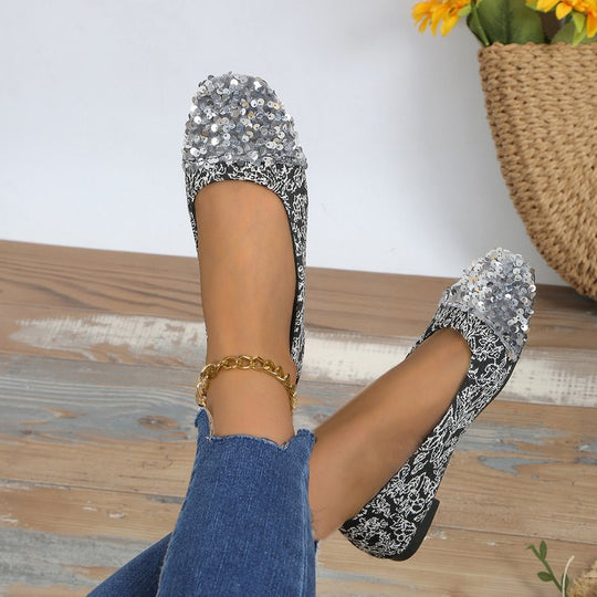 Damen Glitzernde Ballerinas R&B