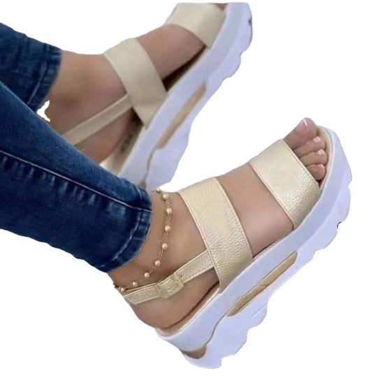 Damen modische Plattform-Sandalen mit verstellbaren Riemen R&B