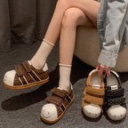 Damen Sneakers mit breiten Klettverschlüssen und lässigem Design