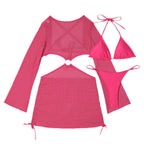 Damen Cut-Out Strandskleid R&B