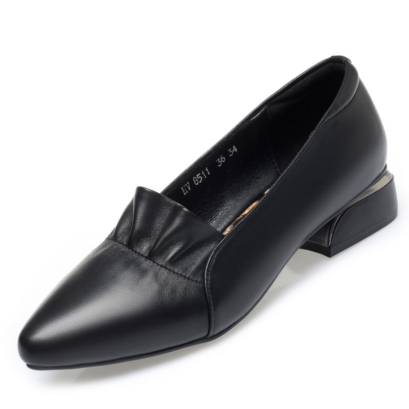 Damen Elegante Ballerinas mit elastischem Plateau und modischer Raffung R&B