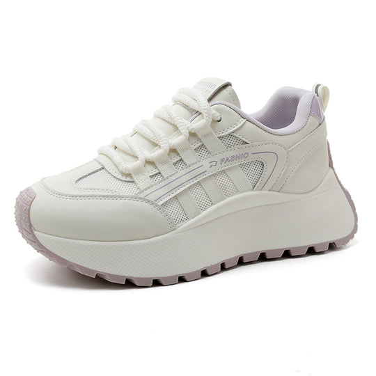 Damen Sportliche Chunky Sneaker mit dämpfendem Sohlenprofil und atmungsaktiver Obermaterialstruktur R&B