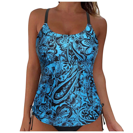 Damen lässiges Tankini-Oberteil mit Schnürung R&B