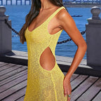 Damen figurbetontes Strickkleid R&B
