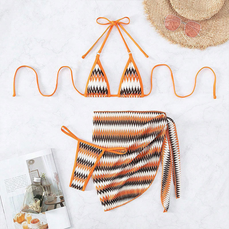 Damen Triangel-Bikini mit kreativen Slip-Design R&B