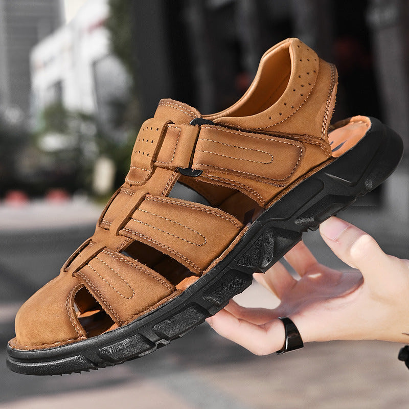Herren bequeme Sandalen aus hochwertigem Leder R&B