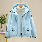 Damen Sportliche und funktionale Outdoor-Jacke mit Kapuze und zahlreichen Taschen R&B