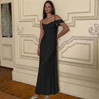 Damen Elegantes bodenlanges Kleid mit einzigartiger Drapierung R&B