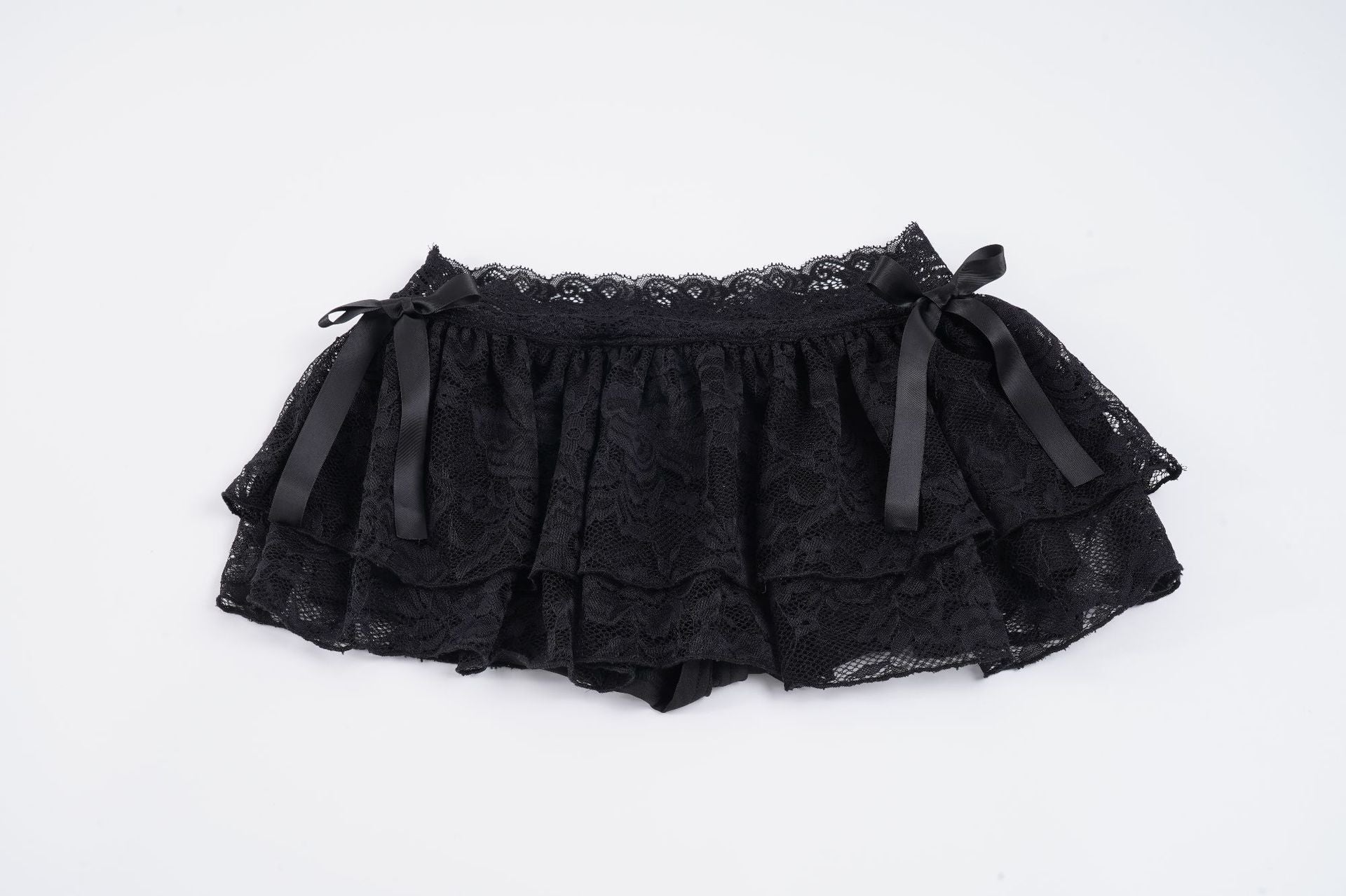 Damen verspielte Spitzen-Shorts mit Rüschendetails R&B