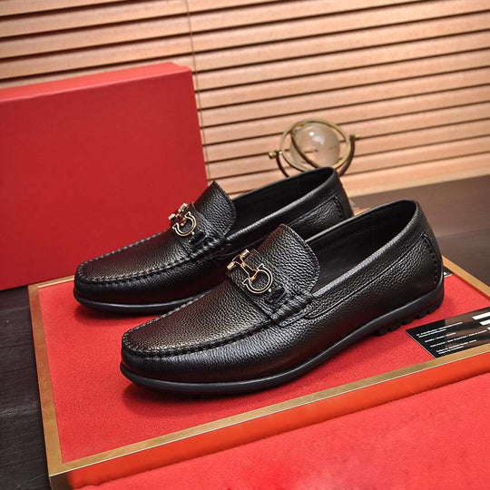 Herren Mokassins mit luxuriösem Leder und elegantem Zierdetail R&B
