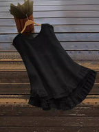 Damen Leichtes Sommerkleid aus atmungsaktivem Material mit Rüschendetails R&B