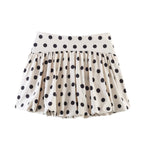 Damen Voluminöser Punkteshort mit bauschigem Saum R&B