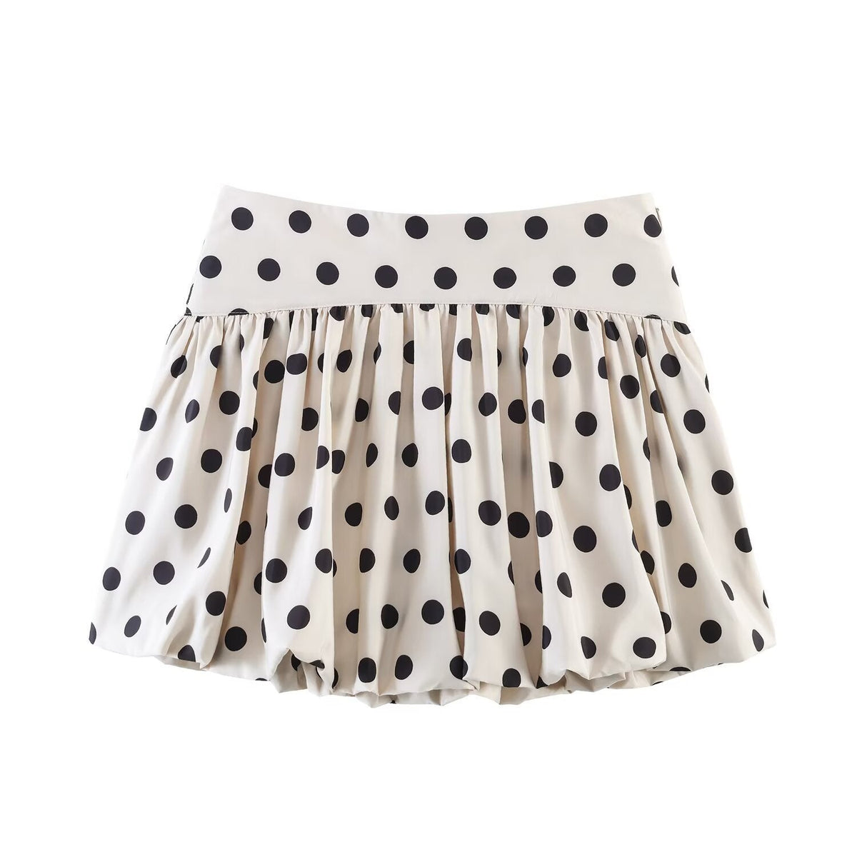 Damen Voluminöser Punkteshort mit bauschigem Saum R&B