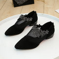 Damen Ballerinas mit eleganter Blüten-Applikation und atmungsaktiver Netzstruktur R&B