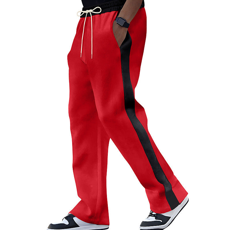 Herren trendige Sporthose mit seitlichem Kontraststreifen R&B