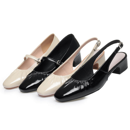 Damen Slingpumps mit elastischem Rüschendesign R&B