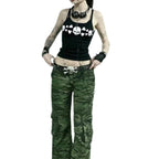 Damen Tanktop mit frechem Totenkopf-Design und schmalen Trägern R&B