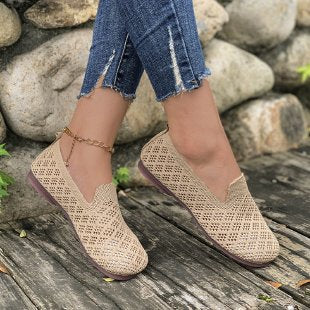 Damen luftige Slip-On Clogs mit atmungsaktivem Netzdesign und flexiblem Fußbett R&B