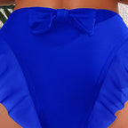 Damen Bikinislip mit Rüschen und hohem Taillenbereich R&B