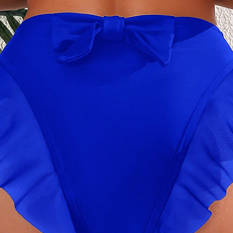 Damen Bikinislip mit Rüschen und hohem Taillenbereich R&B