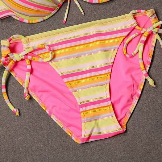 Damen Bikini-Set mit verspieltem Bindesystem und elegantem Volant R&B