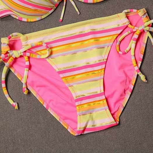 Damen Bikini-Set mit verspieltem Bindesystem und elegantem Volant R&B