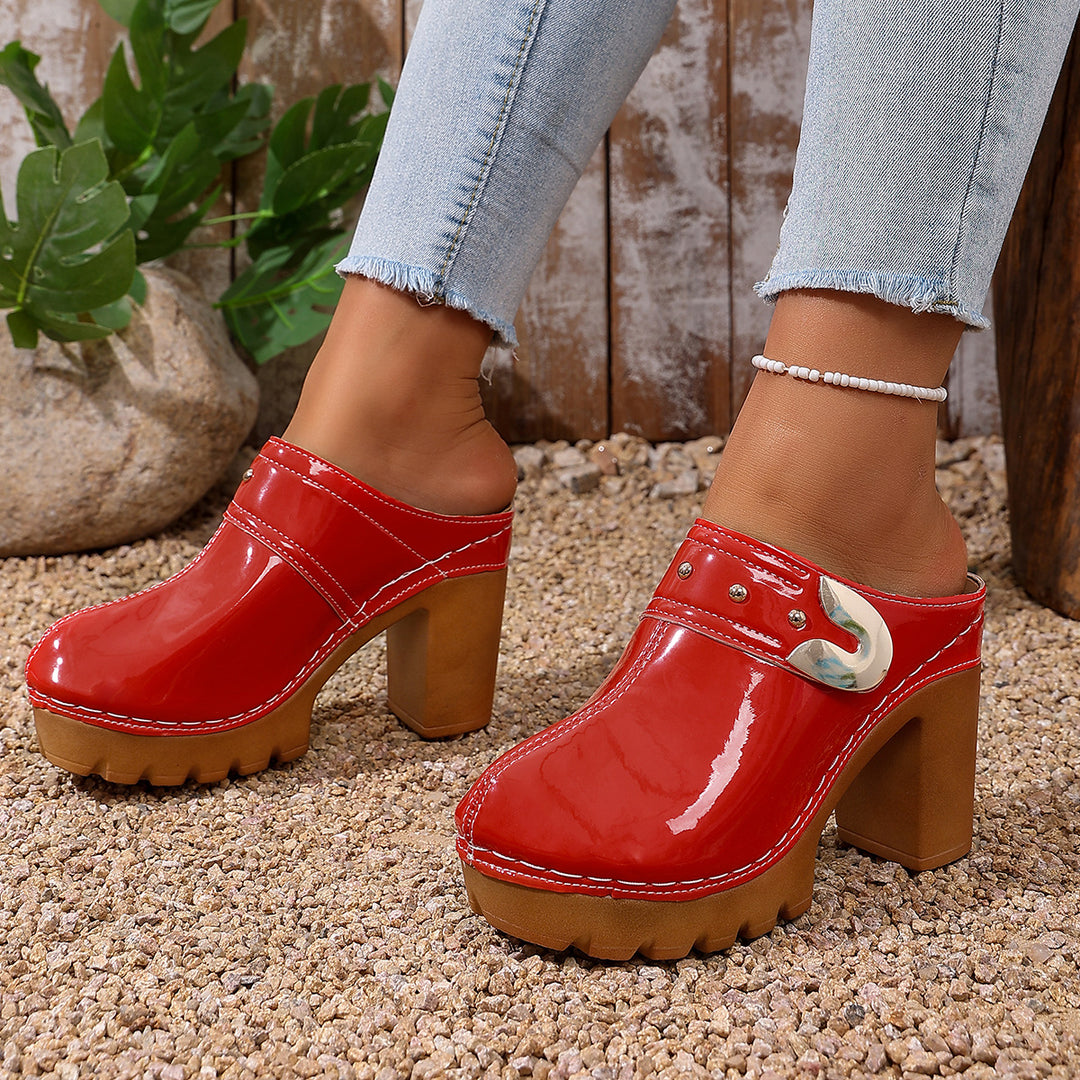 Damen Hochwertige Clogs mit Holzsohle R&B