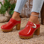 Damen Hochwertige Clogs mit Holzsohle R&B