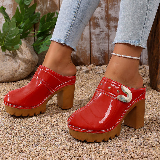Damen Hochwertige Clogs mit Holzsohle R&B