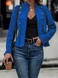 Damen romantischer Blazer mit einzigartigen Knopfdetaills R&B