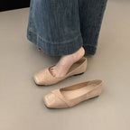 Damen Komfortable Ballerinas aus hochwertigem Wildleder mit eleganter Lackspitze R&B
