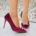 Damen elegante High Heel Pumps mit funkelnden Strassdetails R&B