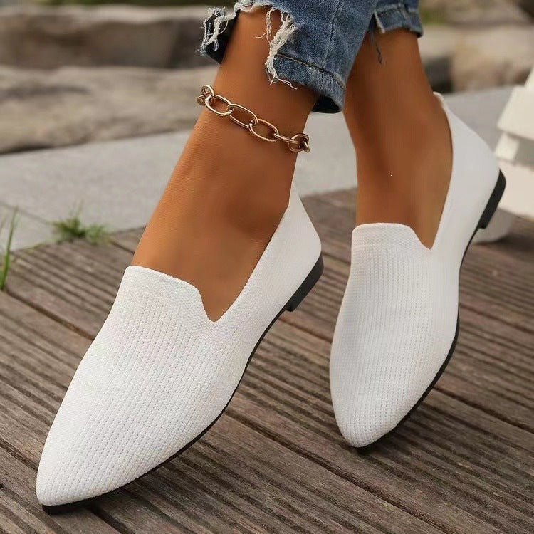 Damen Atmungsaktive Slip-On Ballerinas aus flexiblem Mesh-Material